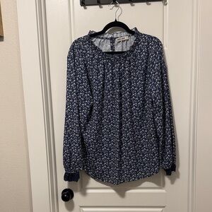 Grace Karin Navy Floral Blouse